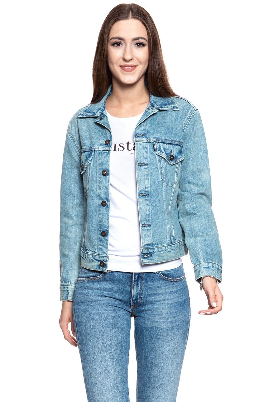 LEVI’S JAPAN BOYFRIEND TRUCKER JACKET DAMSKA KURTKA JEANSOWA JEANS DŻINSOWA BLUE 275500018