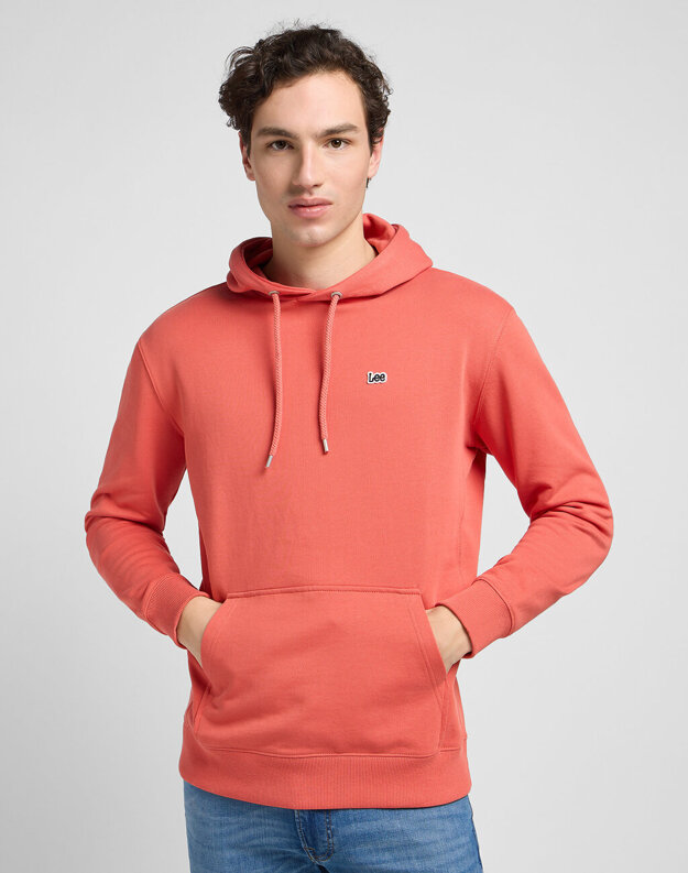 MĘSKA BLUZA Z KAPTUREM LEE PLAIN HOODIE POPPY 112353275