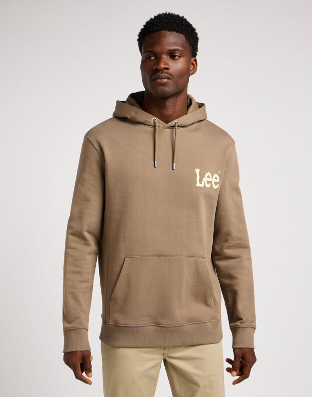 MĘSKA BLUZA Z KAPTUREM LEE WOBBLY LEE HOODIE PEBBLE 112349358