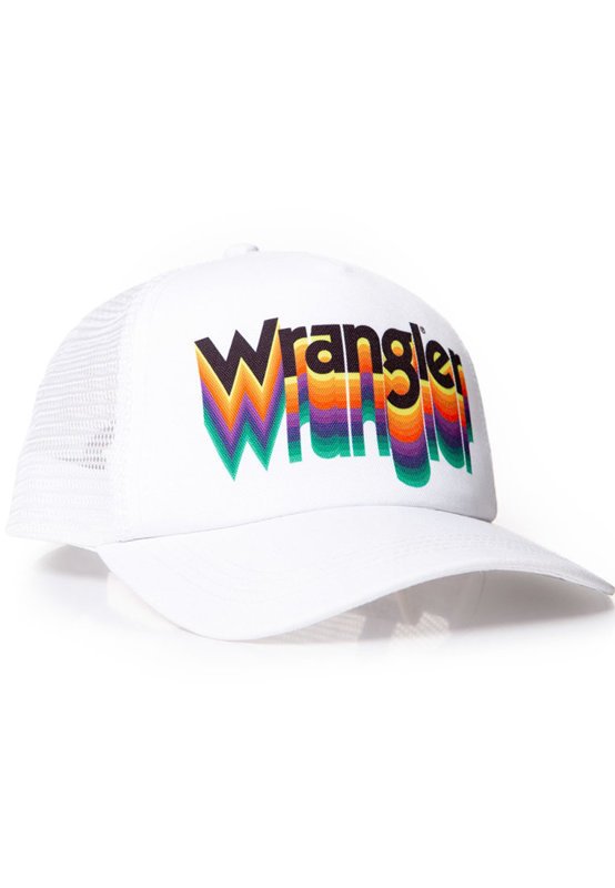 MĘSKA CZAPKA Z DASZKIEM WRANGLER TRUCKER CAP WHITE W0M36U512