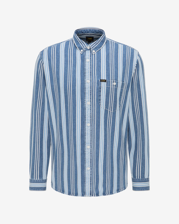 MĘSKA KOSZULA MATERIAŁOWA LEE RIVETED SHIRT INDIGO L66IKODK