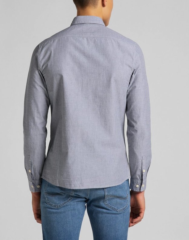 MĘSKA KOSZULA MATERIAŁOWA LEE SLIM BUTTON DOWN CLOUDBURST GREY L66XNFJE