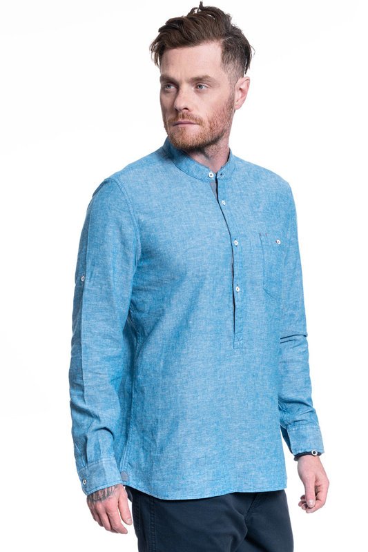 MĘSKA KOSZULA MATERIAŁOWA MUSTANG CASPER LINEN SHIRT 1009583 5320