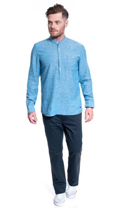 MĘSKA KOSZULA MATERIAŁOWA MUSTANG CASPER LINEN SHIRT 1009583 5320