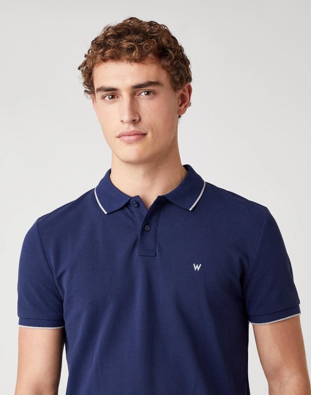 MĘSKA KOSZULKA POLO WRANGLER SS PIQUE POLO NAVY W7D5K4114