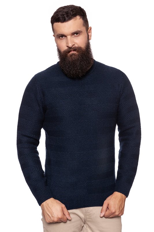 MĘSKI SWETER LEE WOOL STRUCTURE CREW SKY CAPTAIN L84XAEHY