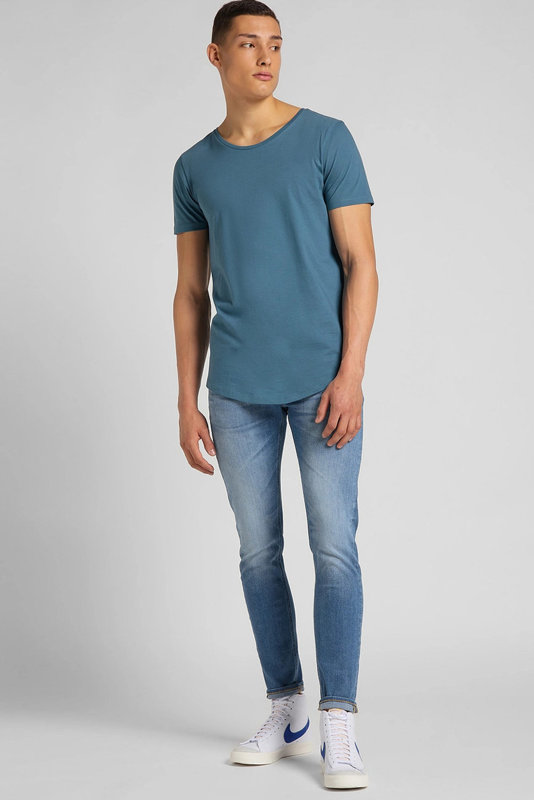 MĘSKI T-SHIRT LEE ELONGATED TEE TEAL L62JEPQO