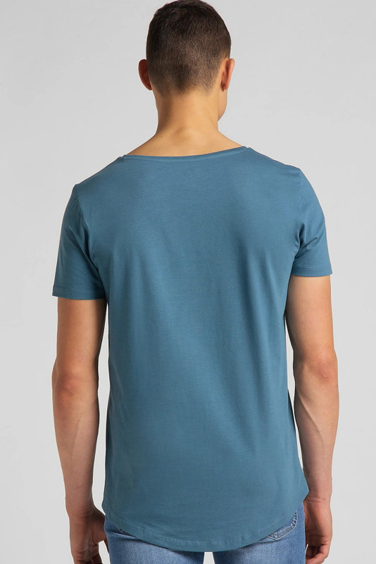 MĘSKI T-SHIRT LEE ELONGATED TEE TEAL L62JEPQO