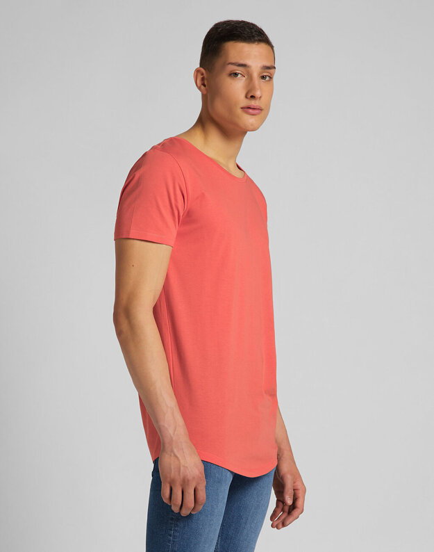 MĘSKI T-SHIRT LEE ELONGATED TEE WASHED RED L62JEPQM