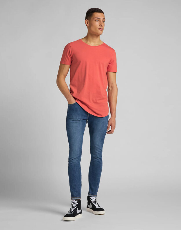 MĘSKI T-SHIRT LEE ELONGATED TEE WASHED RED L62JEPQM