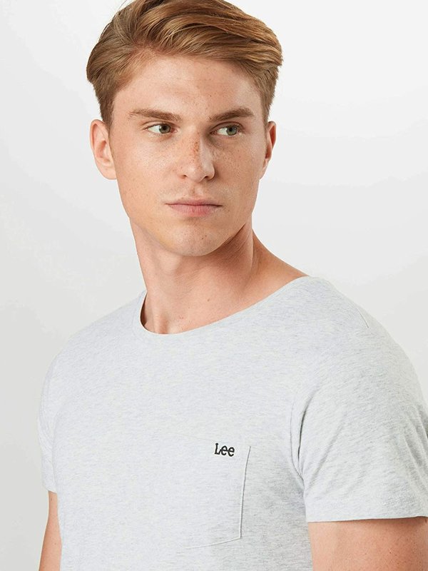 MĘSKI T-SHIRT LEE LEE POCKET TEE SHARP GREY MELE L65YBC03