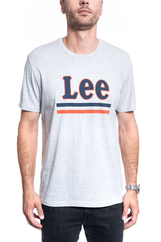 MĘSKI T-SHIRT LEE STRIPE TEE SHARP GREY MELE L64VFQ03