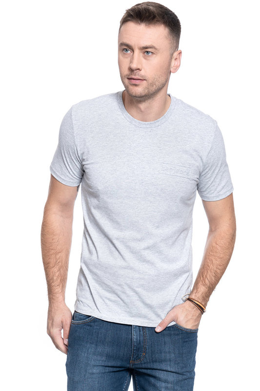 MĘSKI T-SHIRT LEE TONAL LOGO TEE SHARP GREY MELE L65OFE03