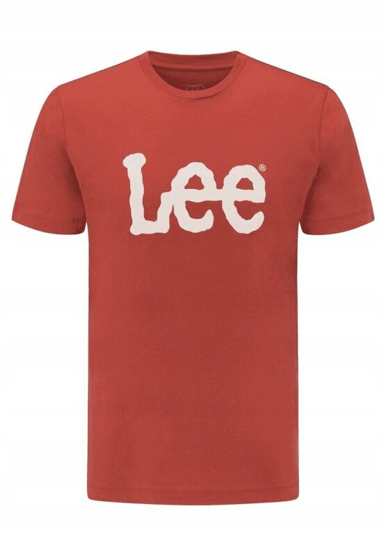 MĘSKI T-SHIRT LEE WOBBLY LOGO TEE RED OCHRE L65QAIOE