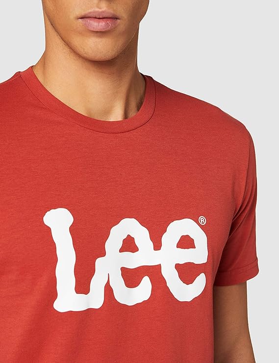 MĘSKI T-SHIRT LEE WOBBLY LOGO TEE RED OCHRE L65QAIOE