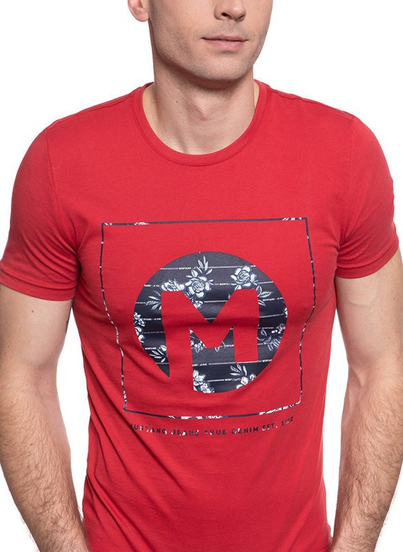 MĘSKI T-SHIRT MUSTANG Aaron C Print 1009910 8347