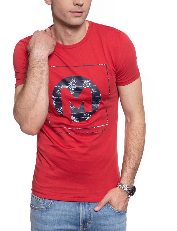 MĘSKI T-SHIRT MUSTANG Aaron C Print 1009910 8347