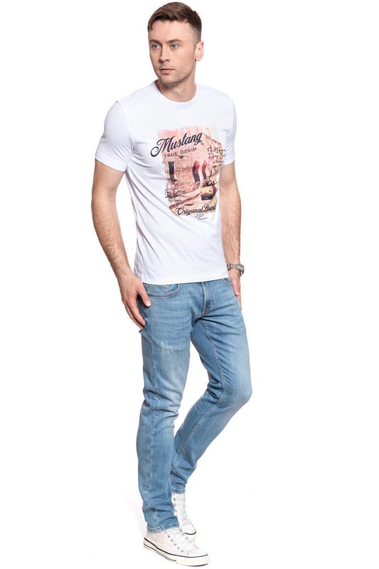 MĘSKI T-SHIRT MUSTANG Alex C Print 1009049 2045