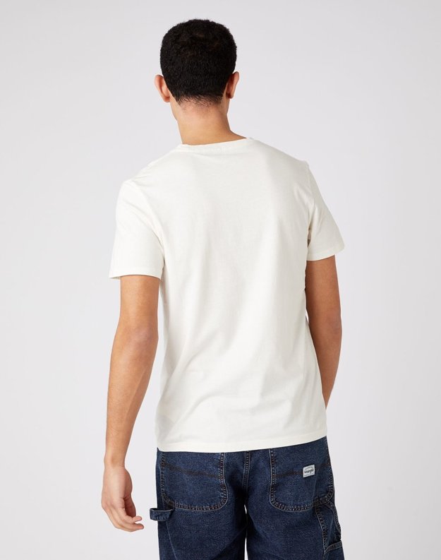 MĘSKI T-SHIRT WRANGLER COLLEGIATE TEE OFF WHITE W7K2D3737