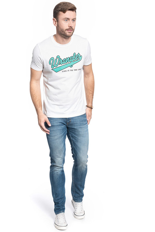 MĘSKI T-SHIRT WRANGLER SS LIVE IT TEE OFF WHITE W7E8D3737