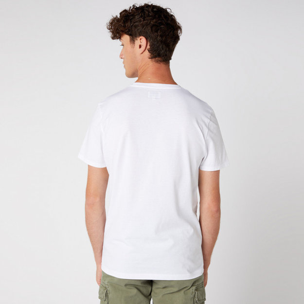 MĘSKI T-SHIRT WRANGLER SS TEE WHITE W7D2FQ989