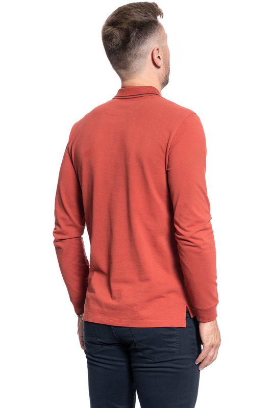 MĘSKIE POLO LEE LS PIQUE POLO RED OCHRE L61VRLOE