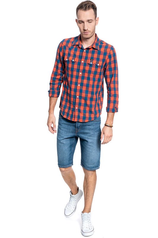 MĘSKIE SPODENKI JEANSOWE LEE 5 POCKET SHORT RIGID MID L73ELJWG