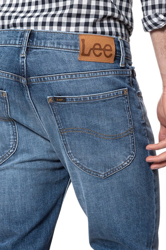 MĘSKIE SPODNIE JEANSOWE LEE RIDER CROPPED MID BOLD KANSAS L75GPLMK