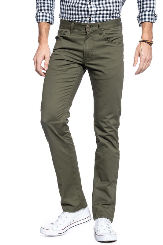 MĘSKIE SPODNIE MATERIAŁOWE LEE DAREN ZIP FLY OLIVE GREEN L707QX25