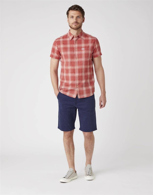 MĘSKIE SZORTY WRANGLER CASEY CHINO SHORTS LAKEPORT BLUE W1C150B08