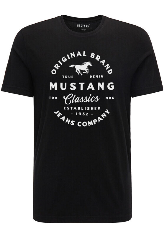 MUSTANG ALEX C PRINT MĘSKI T-SHIRT KOSZULKA LOGO TEE BLACK 1015052 4142