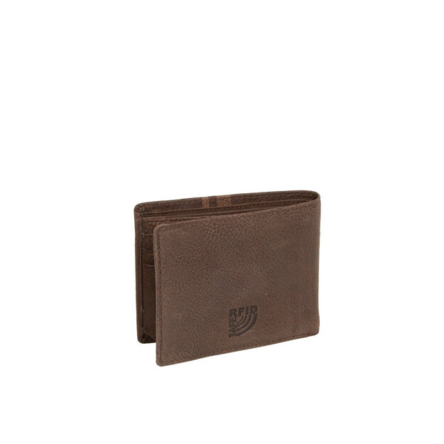 MUSTANG ASTI WALLET MĘSKI SKÓRZANY PORTFEL POJEMNY NA KARTY SKÓRA DARK BROWN 06.101076