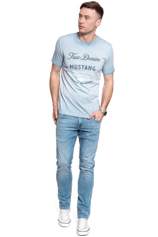 MUSTANG Alex C Print FADED DENIM 1008961 5124