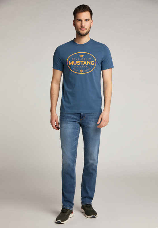 MUSTANG Alex C Print  MĘSKI T-SHIRT NADRUK LOGO 1010676 5229