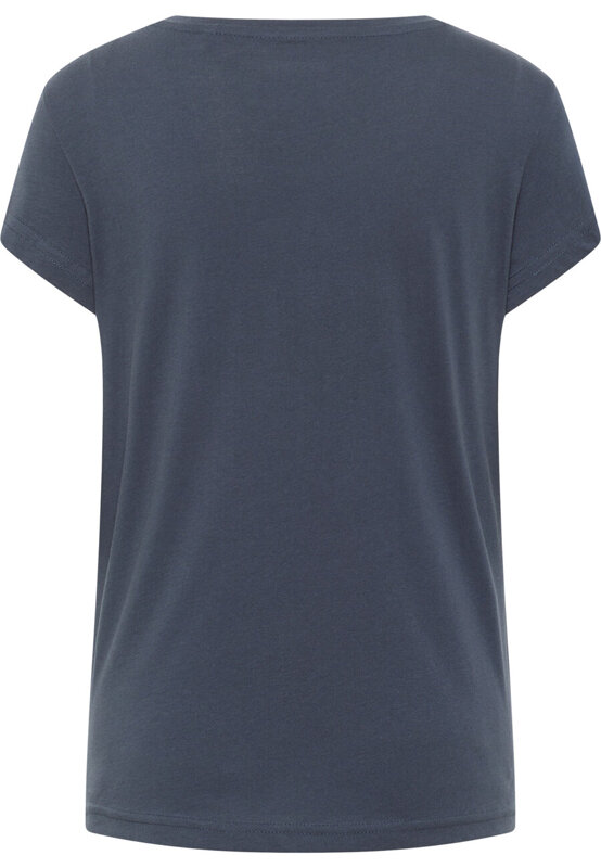 MUSTANG Alina C Logo Tee Damski T-shirt Koszulka Blue Nights 1013220 4085
