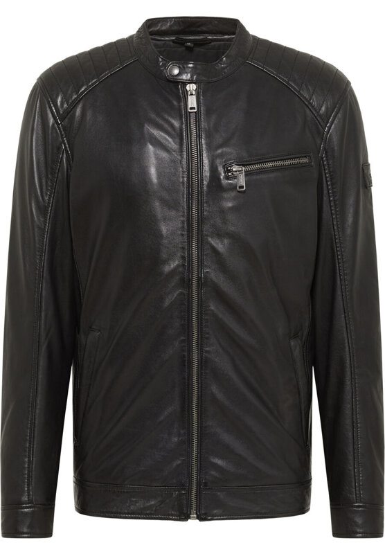 MUSTANG BIKER JACKET MĘSKA KURTKA SKÓRZANA SKÓRA ELEGANCKA NA ZAMEK MU-M242-157