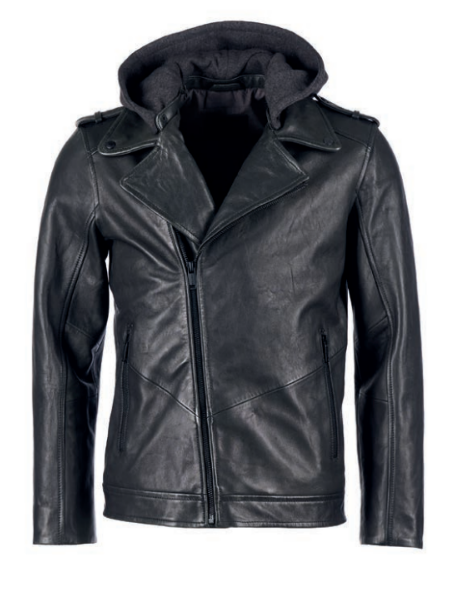 MUSTANG BIKER JACKET MĘSKA KURTKA SKÓRZANA SKÓRA ELEGANCKA NA ZAMEK MU-M242-192