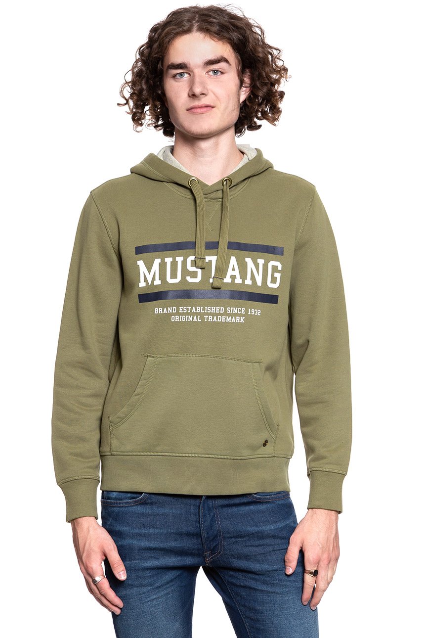 MUSTANG BLUZA Bennet H Logo BURNT OLIVE 1008008 6358