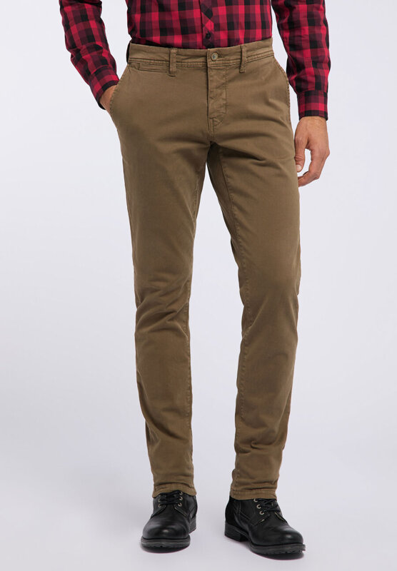 MUSTANG CLASSIC CHINO MĘSKIE SPODNIE MATERIAŁOWE BROWN 1008451 6427