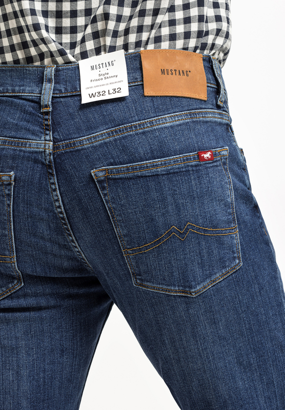 MUSTANG FRISCO SKINNY MĘSKIE SPODNIE JEANSOWE JEANSY DŻINSY DENIM BLUE 1015049 5000 883