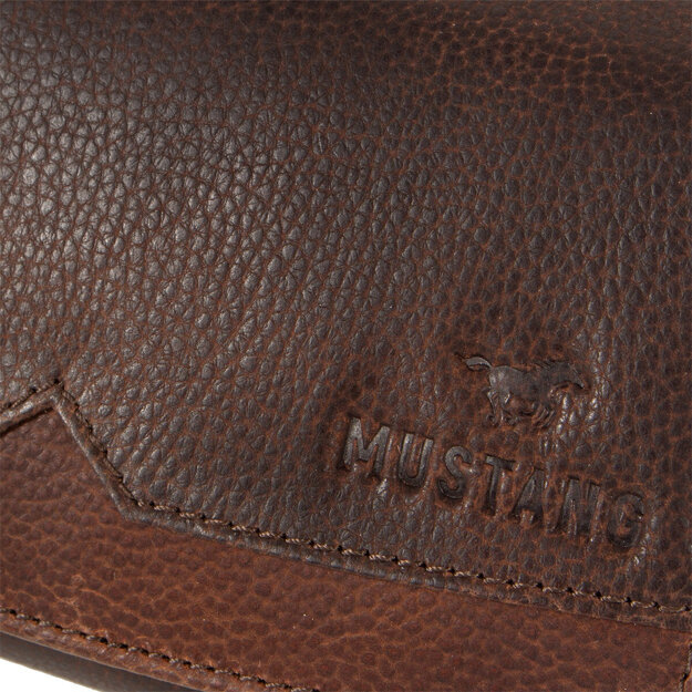 MUSTANG LA SPEZIA WALLET DAMSKI SKÓRZANY PORTFEL PREMIUM POJEMNY NA KARTY SKÓRA BROWN 06.100901