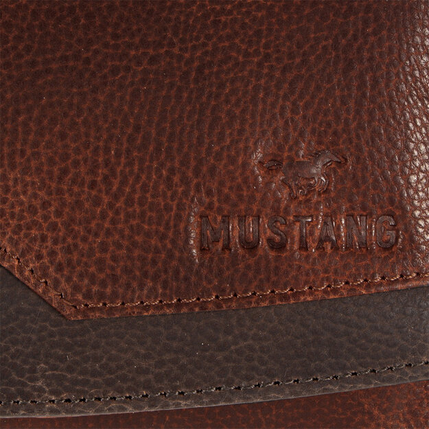 MUSTANG LA SPEZIA WALLET DAMSKI SKÓRZANY PORTFEL PREMIUM POJEMNY NA KARTY SKÓRA COGNAC 06.100931