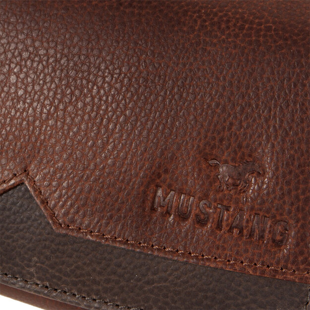 MUSTANG LA SPEZIA WALLET DAMSKI SKÓRZANY PORTFEL PREMIUM POJEMNY NA KARTY SKÓRA COGNAC 06.100931