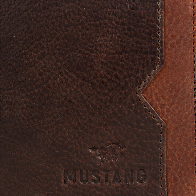 MUSTANG LA SPEZIA WALLET MĘSKI SKÓRZANY PORTFEL SKÓRA POJEMNY NA KARTY BROWN 06.100701