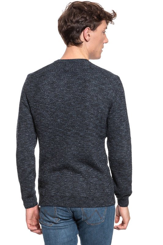 MUSTANG Muline Jumper MĘSKI SWETER KLASYCZNY DARK SAPPHIRE 1006554 4136