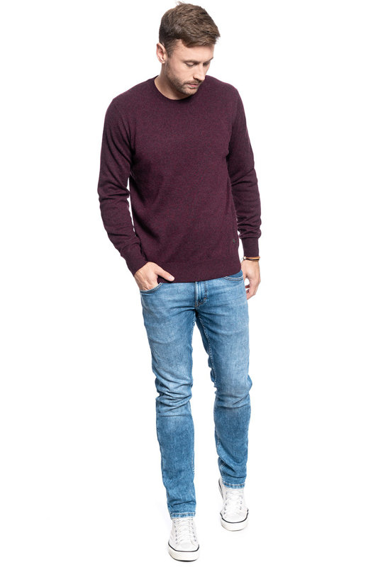 MUSTANG Plain Cosy Jumper ZINFANDEL MELANGE 1006549 7230