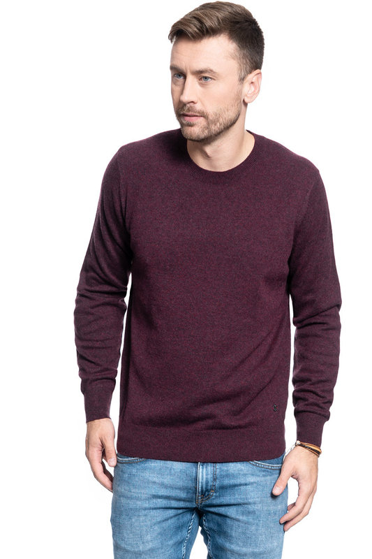 MUSTANG Plain Cosy Jumper ZINFANDEL MELANGE 1006549 7230