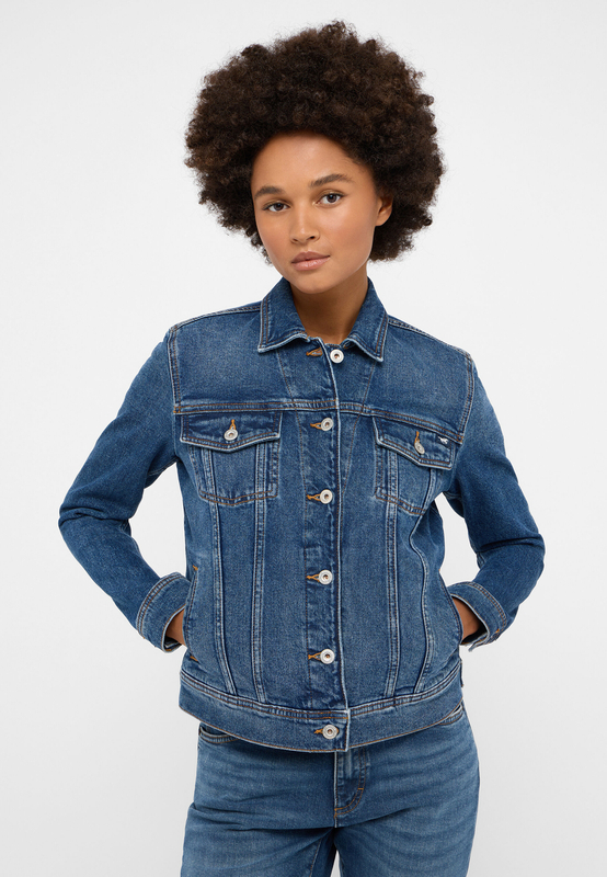 MUSTANG SANTA ROSA DENIM JACKET DAMSKA KURTKA JEANSOWA NA GUZIKI PRZEJŚCIOWA DENIM BLUE 1015593 5000 681