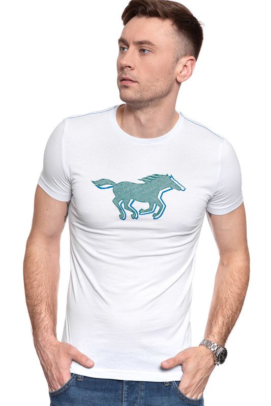 MUSTANG T SHIRT Aaron C Print 1009522 2045