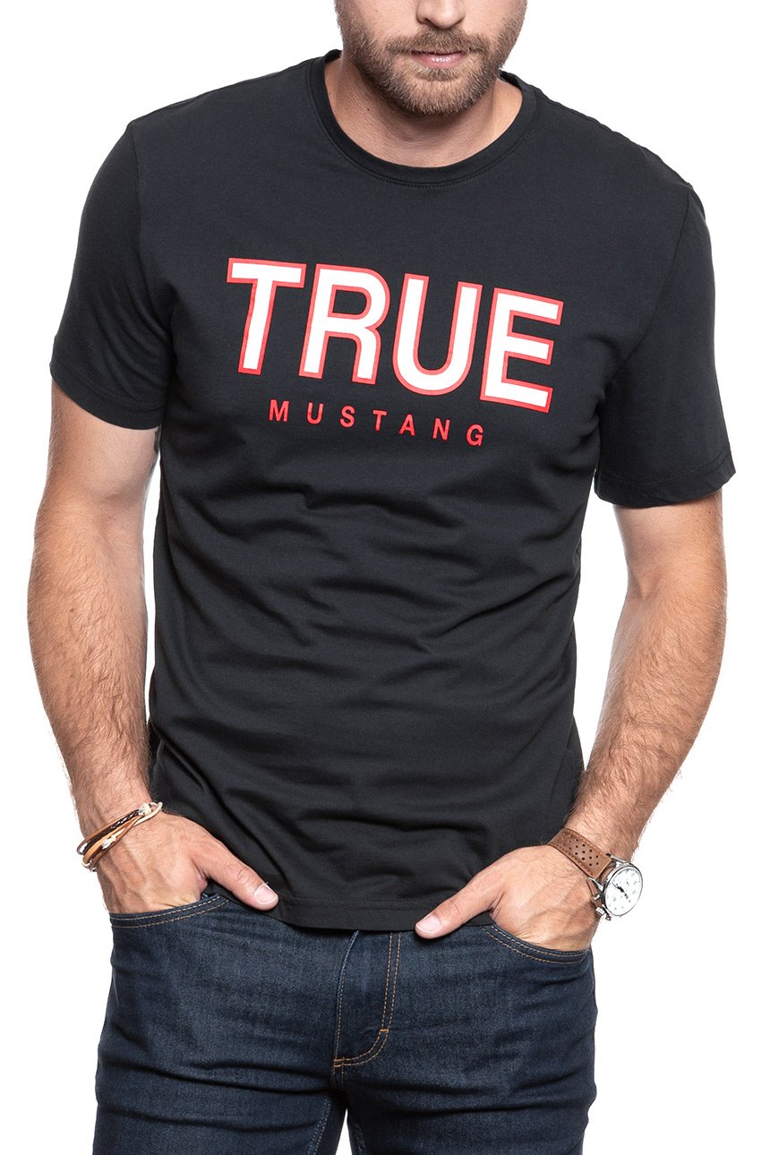 MUSTANG T SHIRT Alex C Print CAVIAR 1008702 4132